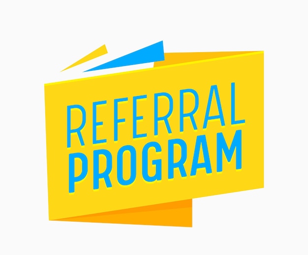 Bannière de programme de parrainage pour une campagne publicitaire d'entreprise ou de médias sociaux. Parrainez un ami Marketing Publicité Promotion
