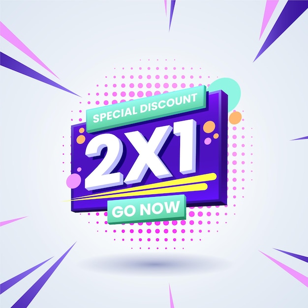Bannière de promotion 2x1