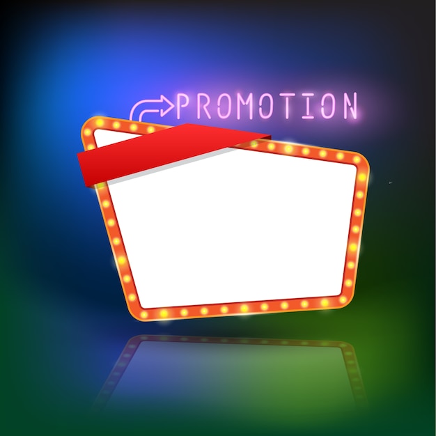 Bannière de promotion abstraite lumière rétro