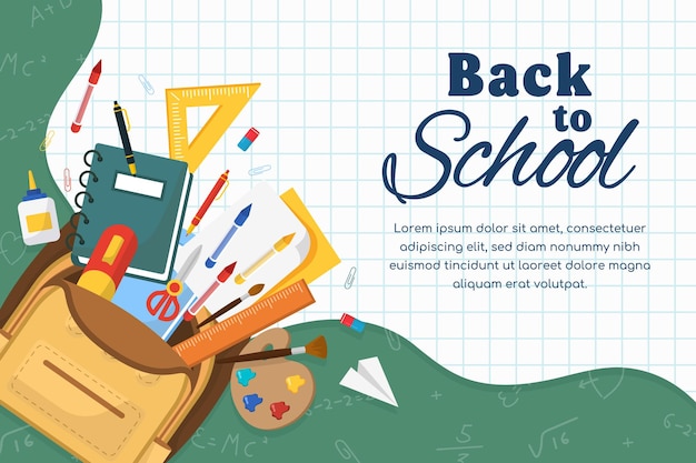 Une bannière promotionnelle de la rentrée à l'école