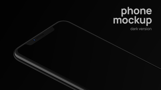 Bannière publicitaire noire totale avec illustration vectorielle de maquette sombre pour écran de smartphone modifiable