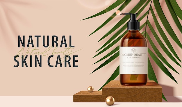 Bannière Publicitaire De Produits De Beauté Naturels