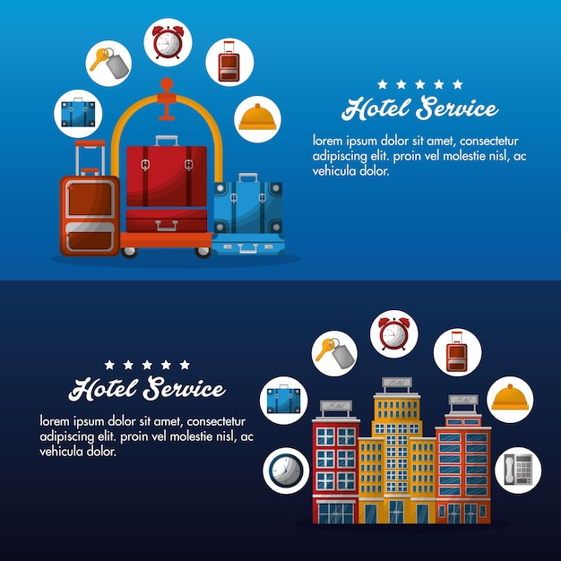 Bannière De Publicité De Brochure De Service D'hôtel