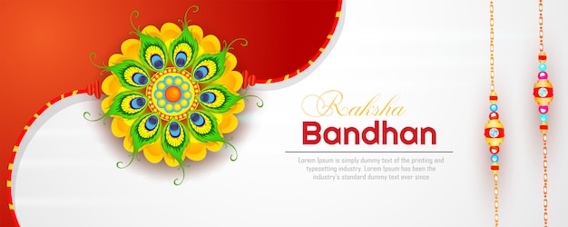 Vecteur bannière raksha bandhan