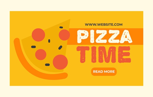 Bannière De Restauration Rapide Avec Illustration De Pizza