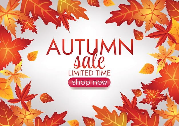 bannière de la saison des ventes d'automne