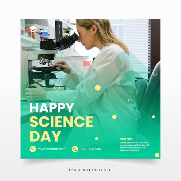 Bannière simple de la journée des sciences vertes pour les publications sur les réseaux sociaux