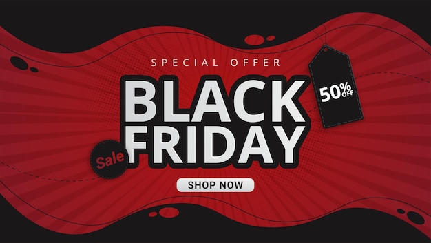 Bannière de super vente vendredi noir moderne