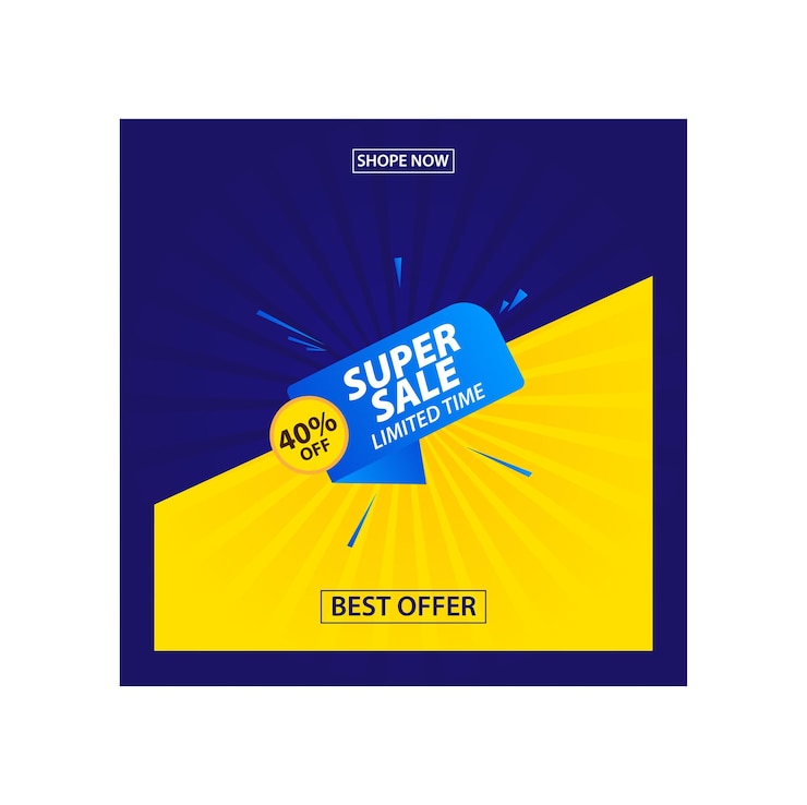 Vecteur bannière de super vente