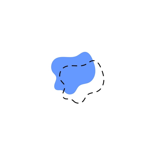 bannière à tache bleue foncée
