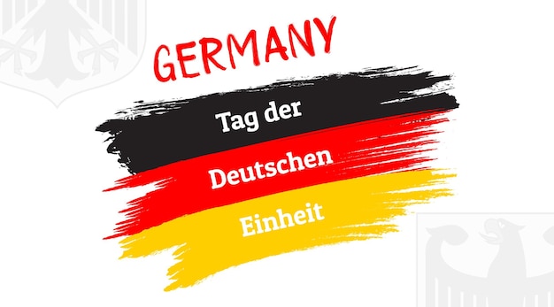 Vecteur bannière tag der deutschen einheit avec fond berlin