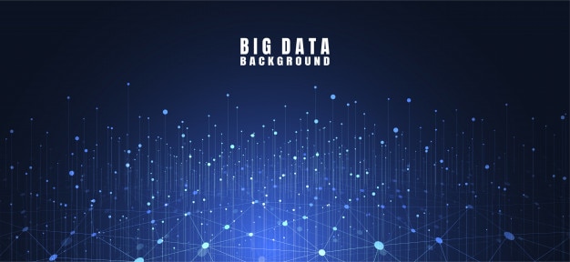 Bannière de technologie abstraite avec Big data