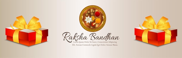 Bannière Ou En-tête De Fête De Rakhi Heureux Festival Indien