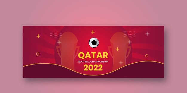 Bannière Sur Le Thème Du Championnat Du Monde Au Qatar 2022