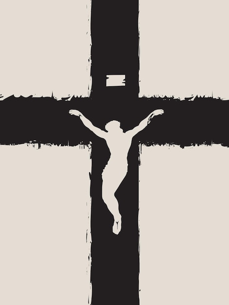 Vecteur bannière sur un thème religieux avec crucifix