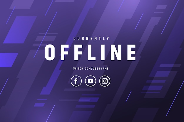 Bannière De Twitch Hors Ligne Abstraite