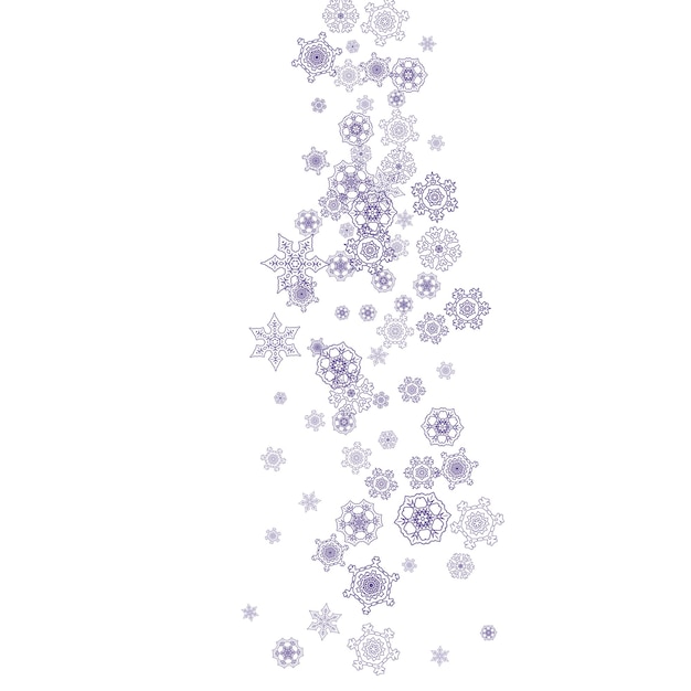 Vecteur bannière de vacances de flocons de neige de noël et nouvel an