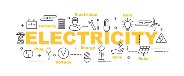 Bannière De Vecteur D'électricité