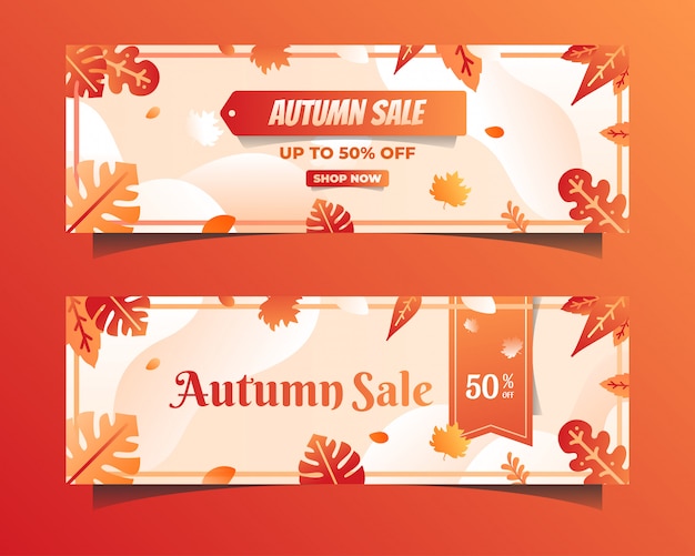 Bannière De Vente D'automne