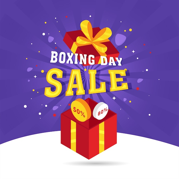 Bannière de vente de boxe day