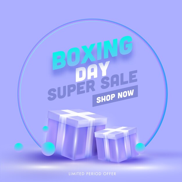 Bannière de vente de boxe day