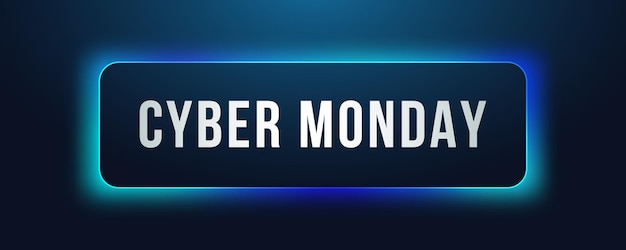 Vecteur bannière de vente cyber monday