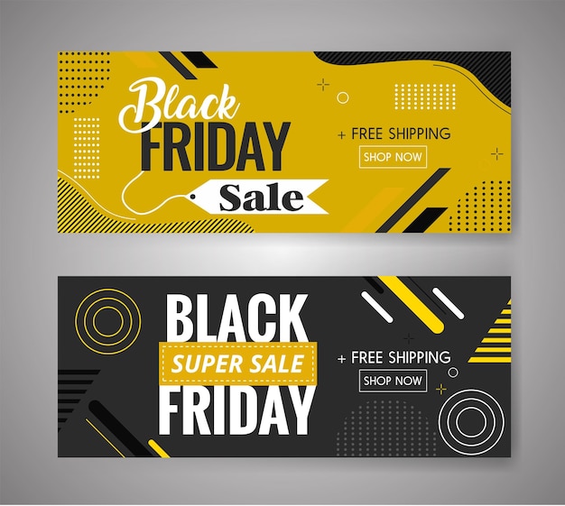 une bannière de vente du vendredi noir avec une bannières de vente du jeudi noir