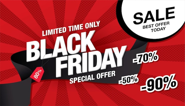 Bannière de vente du vendredi noir