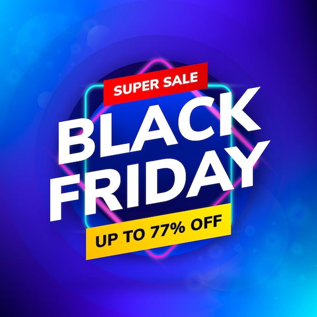Bannière de vente du vendredi noir