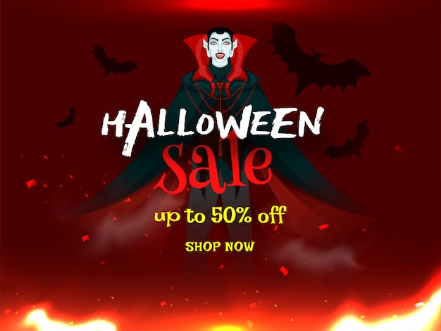 Bannière De Vente D'halloween.