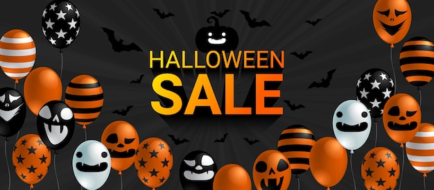 Bannière De Vente D'halloween