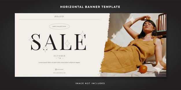 Bannière De Vente De Mode Minimaliste