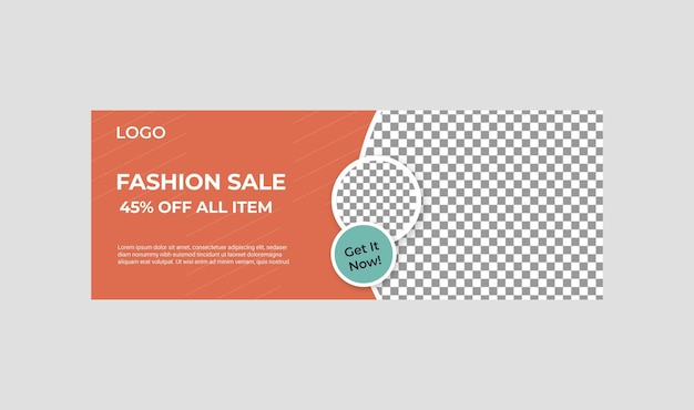 Bannière de vente de mode