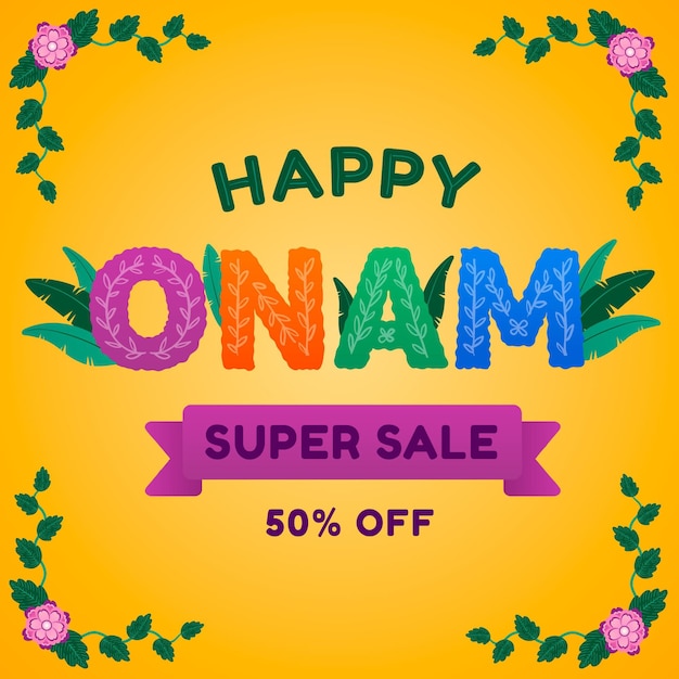 Bannière De Vente Onam