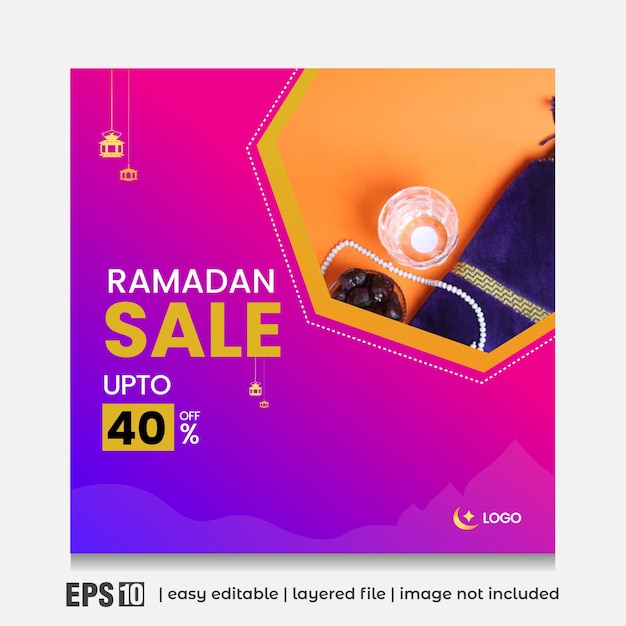 Bannière De Vente Ramadan Moubarak