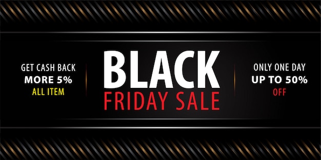 Bannière de vente vendredi noir