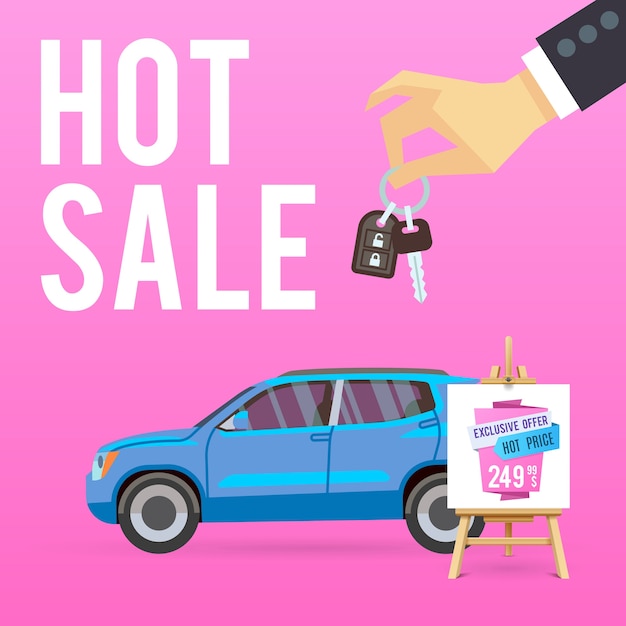 Bannière De Vente De Voiture