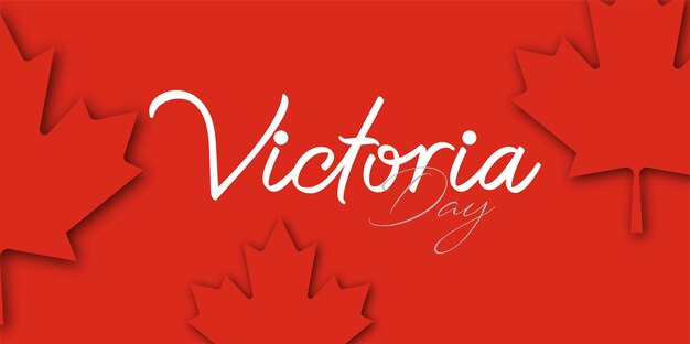 Bannière Victoria Day Canada Holiday pour l'arrière-plan de l'en-tête du site Web. Carte postale, affiche, bannière, site, pr