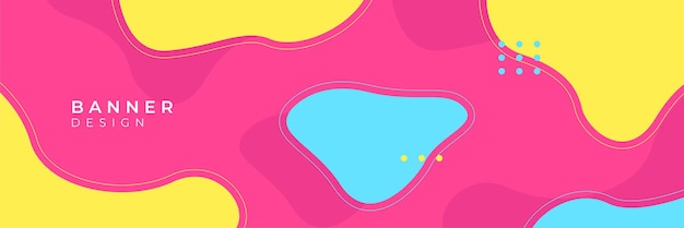 Bannière web colorée avec bouton poussoir. Collection de bannières de promotion horizontales avec dégradé de couleurs et toile de fond géométrique abstraite. Conception d'en-tête. Modèle de coupon dynamique.