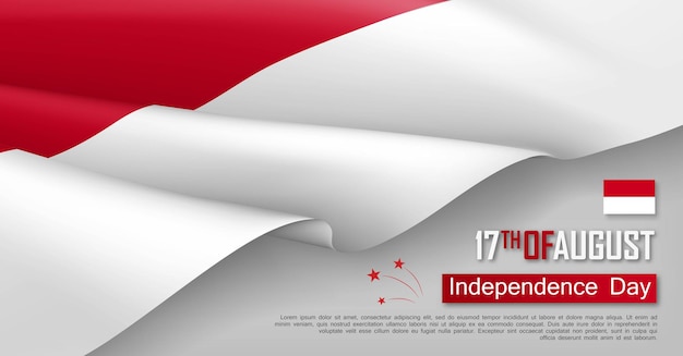 Bannière Web Horizontale De La Fête De L'indépendance Indonésienne
