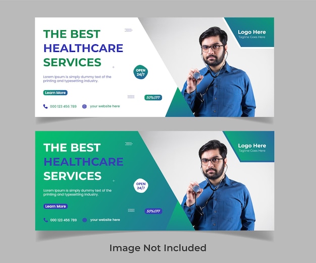 Bannière Web Médicale Et De Santé Et Conception De Modèle De Bannière De Publication Sur Les Médias Sociaux