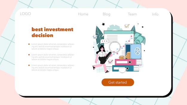 Bannière Web Ou Page De Destination Du Conseiller Financier
