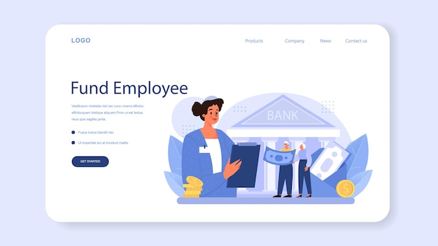 Bannière Web Ou Page De Destination Des Employés De La Caisse De Retraite. Spécialiste Aide Les Personnes âgées à économiser De L'argent Pour La Retraite, L'indépendance Financière. économie Et Richesse, Régime De Retraite. Télévision Illustration Vectorielle