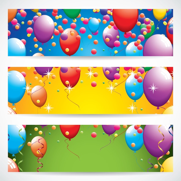 Bannières d'anniversaire