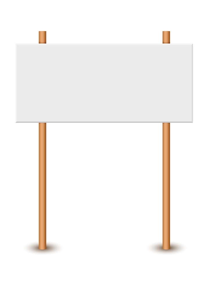 Vecteur bannières de démonstration de signe de piquetage affiche de protestation de transparence publique concevoir des panneaux vierges avec des bâtons modèle de supports en bois élément de piquet de signe de concept