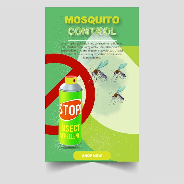 Vecteur bannières de désinsection des moustiques vecteurs de lutte contre les ravageurs