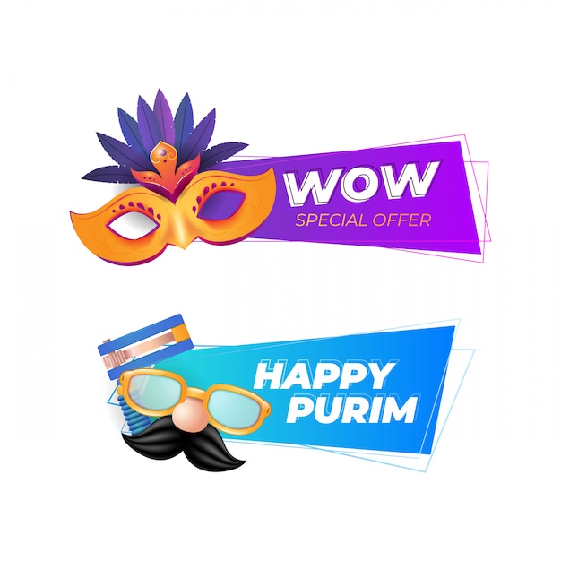 Bannières Happy Purim