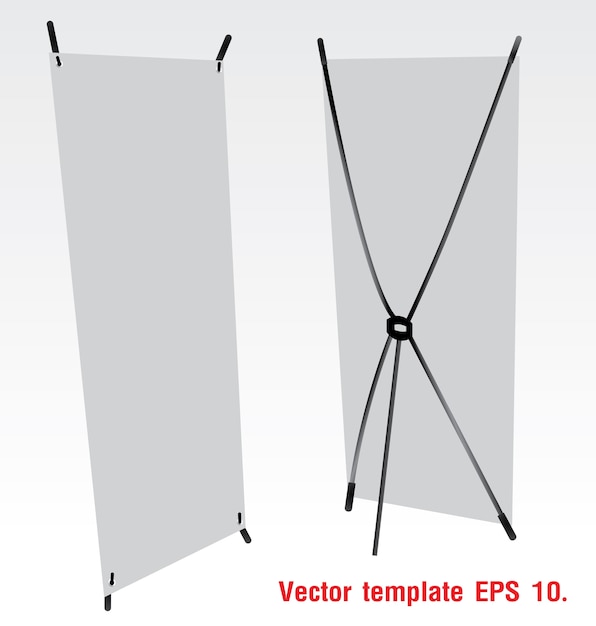 Vecteur bannières vierges x-stands