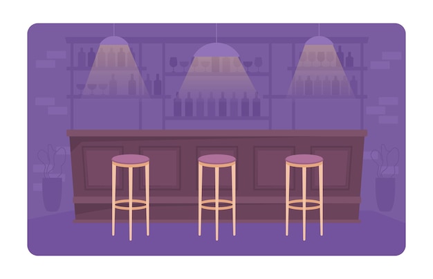 Bar arrangement 2D vector illustration isolé