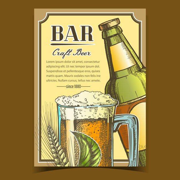 Bar Craft Beer Alcohol Beverage House Illustration